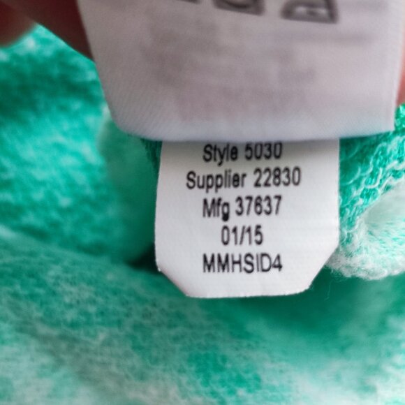 Aeropostale hoodie women's size XS green tie-dye lightweight kangaroo pocket - Picture 7 of 10